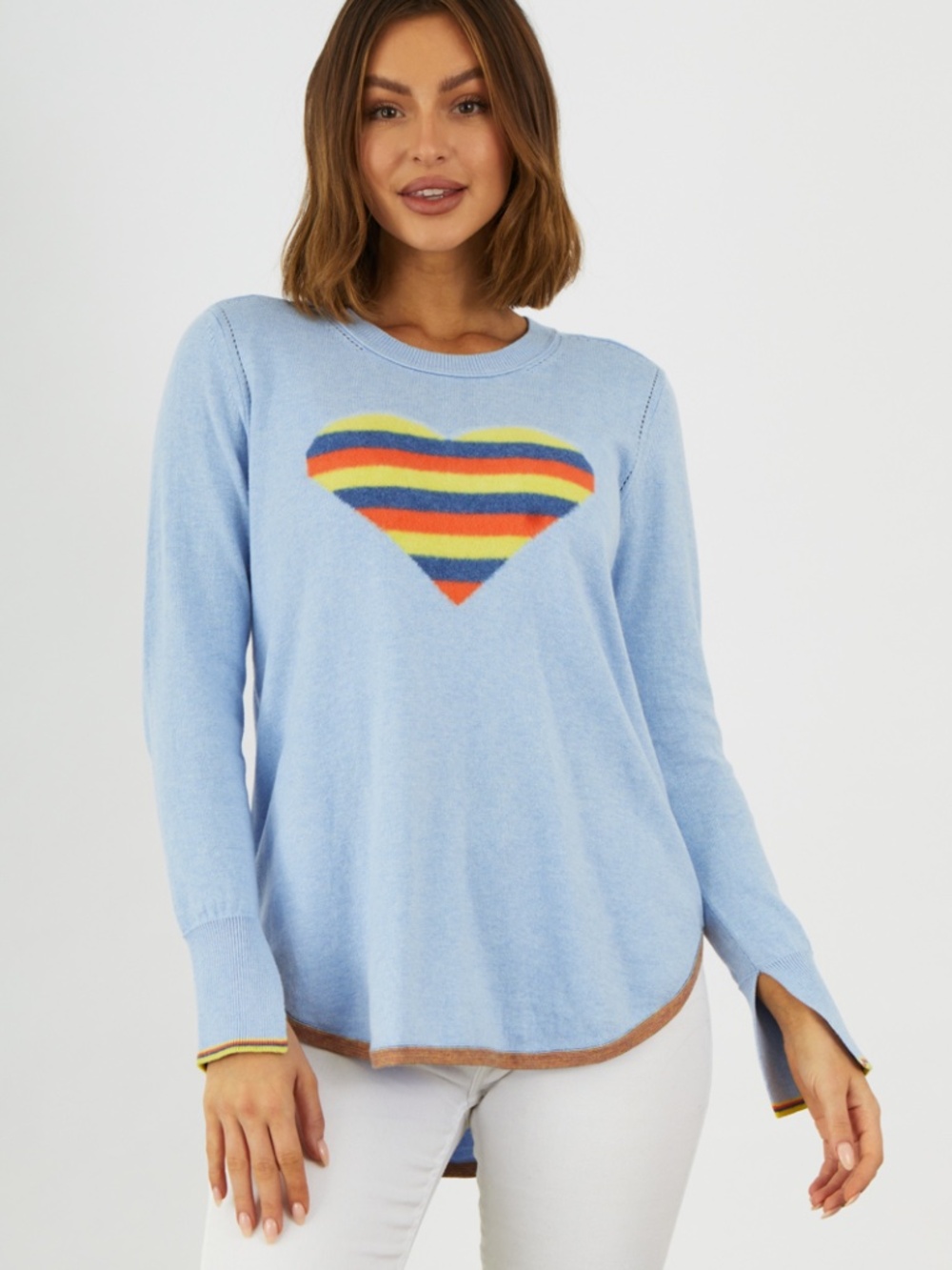 Zaket & Plover My Heart Pullover Sweater in Sky Blue